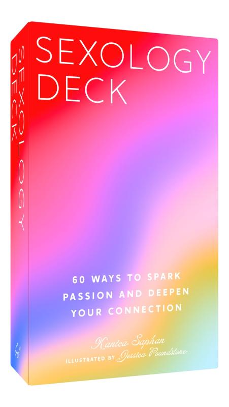 a colorful deck box with a gradient pattern of red to blue