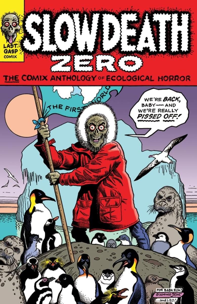 cover features a savage depiction of the melting polar ice cap in Antarctica