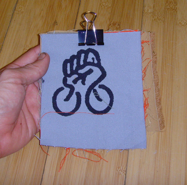 patch with bike fist