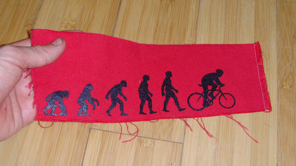 bicycle evolution canvas patch