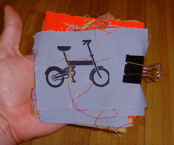 patch with image of folding bike
