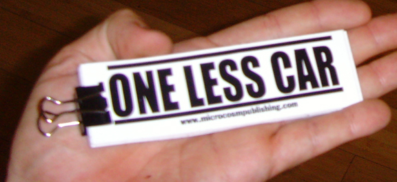 Sticker #063: One Less Car