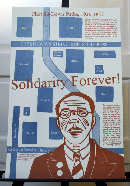 Solidarity Forever! Roscoe van Zandt and the Flint Michigan autoworkers Sit-down Strike poster