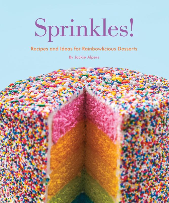blue cover with rainbow cake with pink text