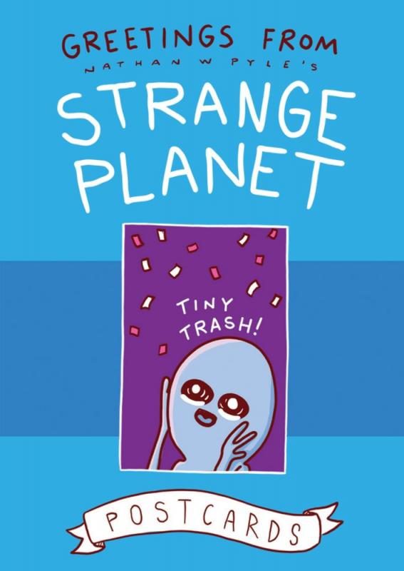 an alien gleefully yells "tiny trash!" amidst confetti
