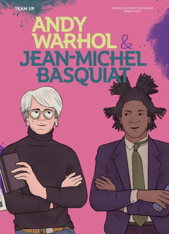 pink cover with yellow and blue text with illustration of two people