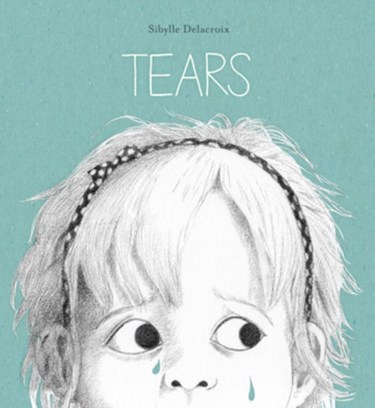 blue cover with black and white illustration of a child crying