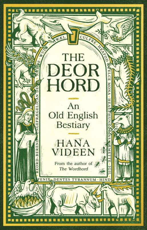 Text is within the motif of an arched window, surrounded by images of animals in a woodcut-like style