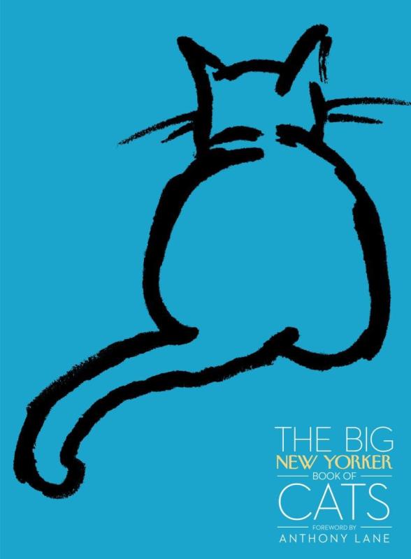 Blue cover with a large outline of a cat.