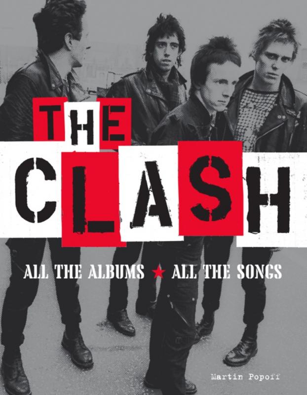a picture of The Clash with the title in red and white squares across the center of the cover