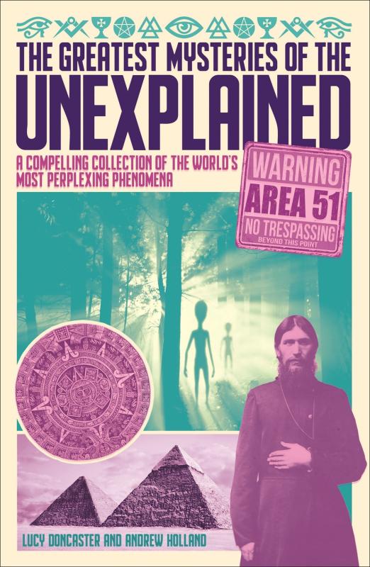 Cover shows aliens, pyramids, Rasputin and other esoteric images.