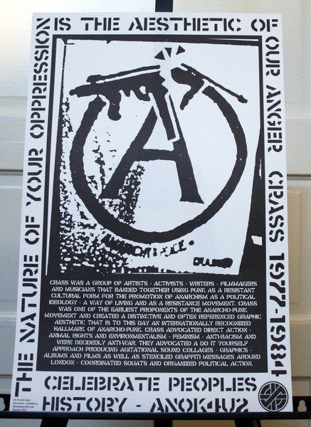 Crass Poster celebrate people's history justseeds