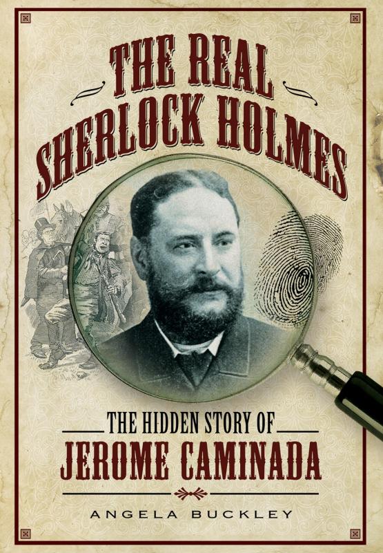 Sepia tinted cover with photo of Jerome Caminada in a magnifying glass.