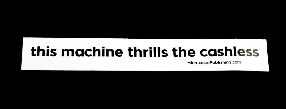 Sticker #374: this machine thrills the cashless
