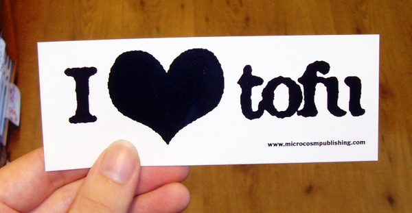 Sticker 186 I heart Tofu love vegan