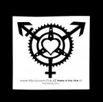 Sticker #457: Trans Chainring Heart