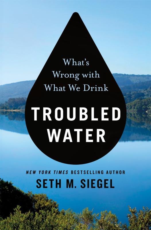 Cover image of a lake with a black water drop bearing the title and, above it, subtitle.