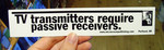 Sticker #066: TV Transmitters Require Passive Receivers