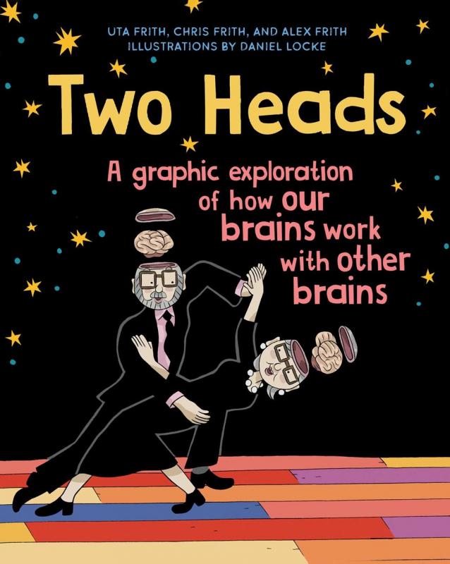 an illustrated couple dancing, with the brains of both people popping out of the tops of their heads 