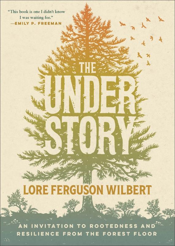 tan cover with illustration of a tree with bold text