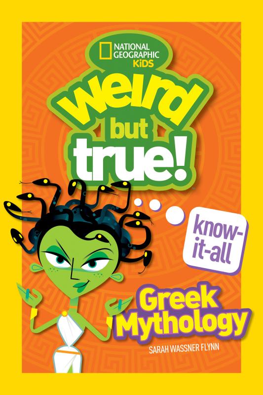 orange cover with green person with black snakes for hair