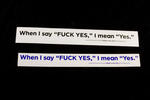 Sticker #416: When I say "FUCK YES," I mean "Yes."