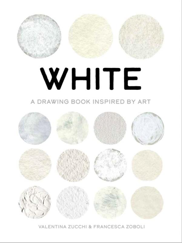 white cover with bold black text with illustrated samples of white dots