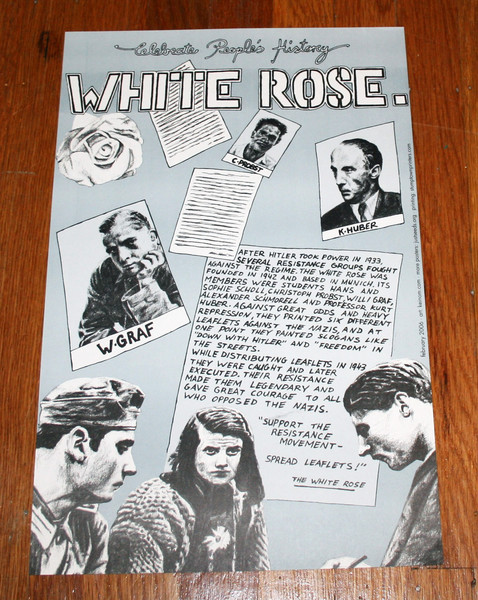 White Rose anti-nazi underground movement poster