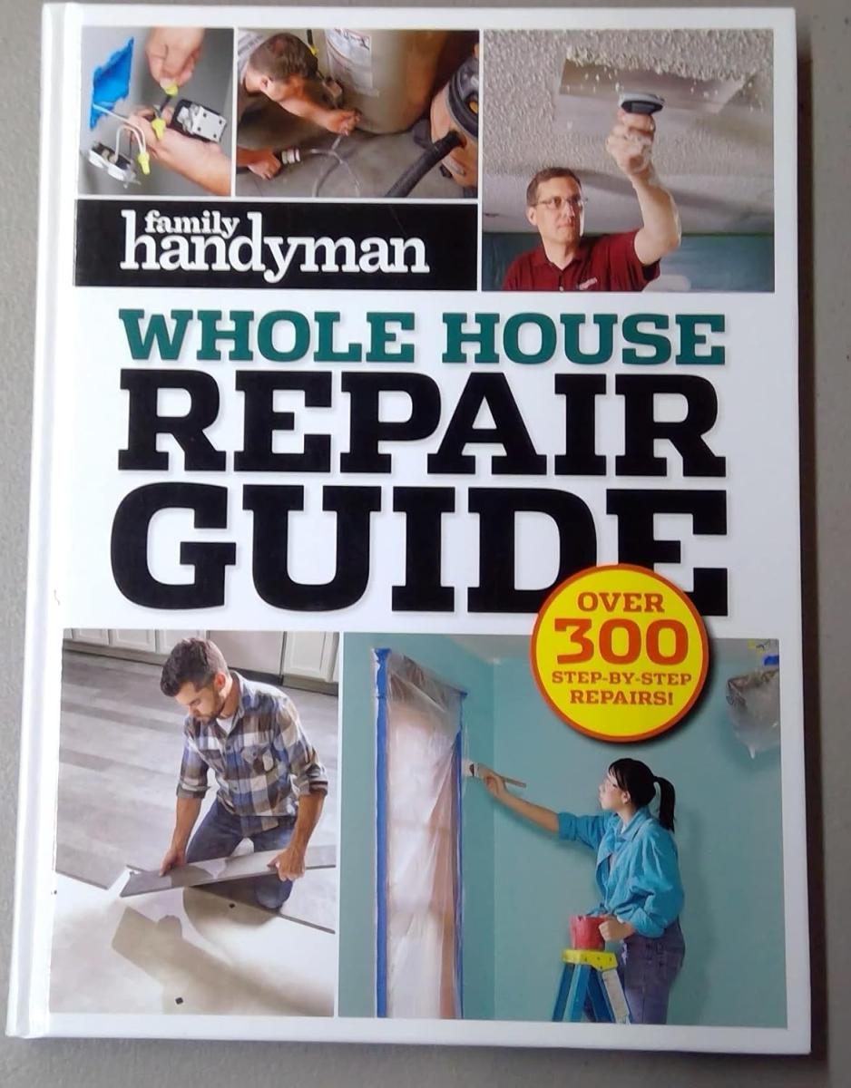 collage of various people doing house repairs with bold black text
