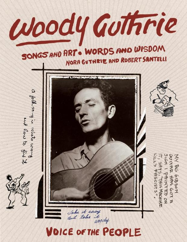 a portrait of Woody Guthrie.