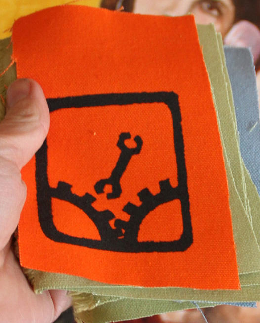 patch with image of wrench and two gears
